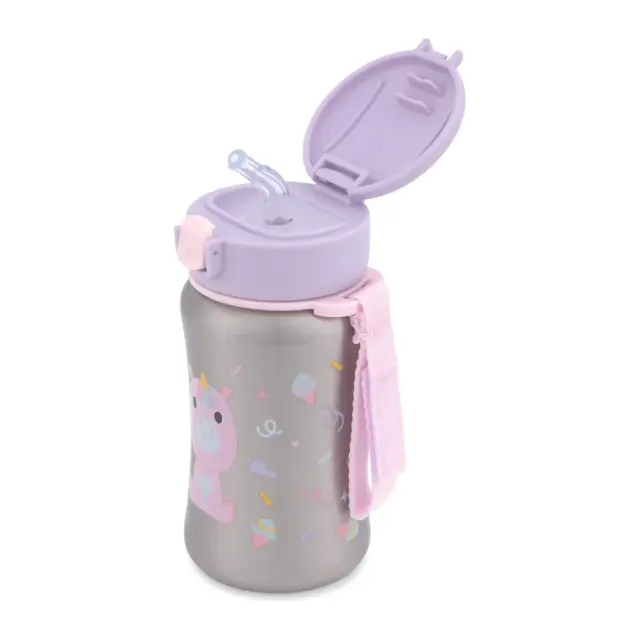 Skip Hop Besties Squad Ανοξείδωτο Παγούρι με Καλαμάκι 350ml Unicorn Purple 2