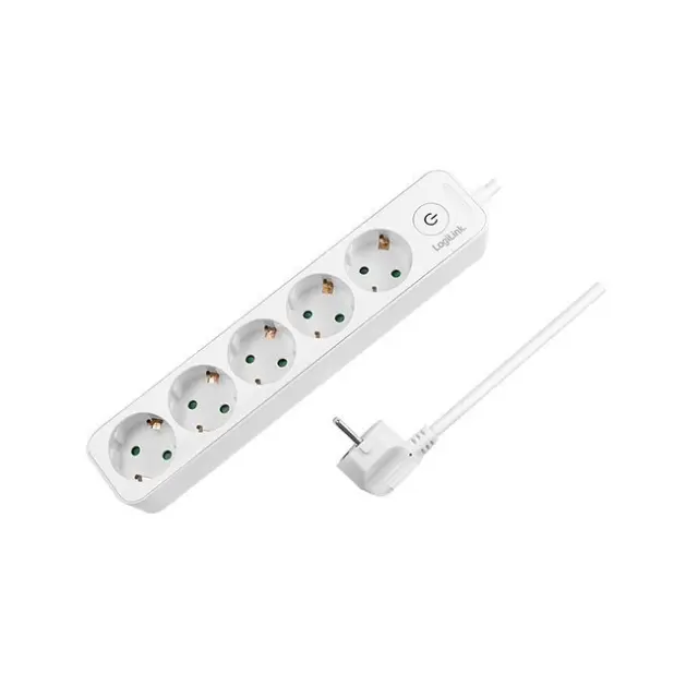 LogiLink Power Strip 5-socket 1.5m White (LPS246)