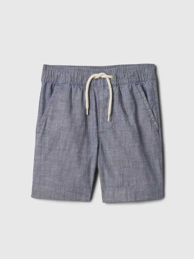 Μπλε babyGap Easy Pull-On Σορτς indigo chambray - 6-12M