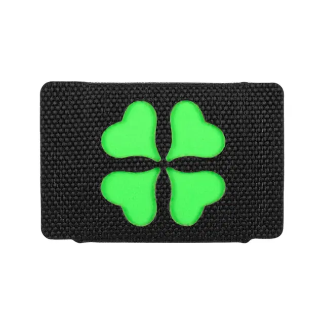 MOLLE Patch Clover-MOLLE Εμβλημα Τριφύλλι - 01-Black-Μαύρο