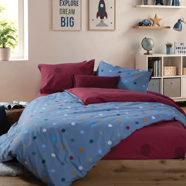 Σετ Σεντόνια Παιδικά Μονά με Λάστιχο Dots Blue 170x260 Nef Nef Homeware, 100% BAMBAKI - BLUE (040901) 2