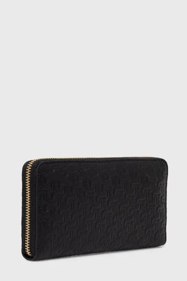 Ralph Lauren - Δερμάτινο Μεγάλο Πορτοφόλι Γυναικείο Zip Cont Wlt 432883655001 Μαύρο 2