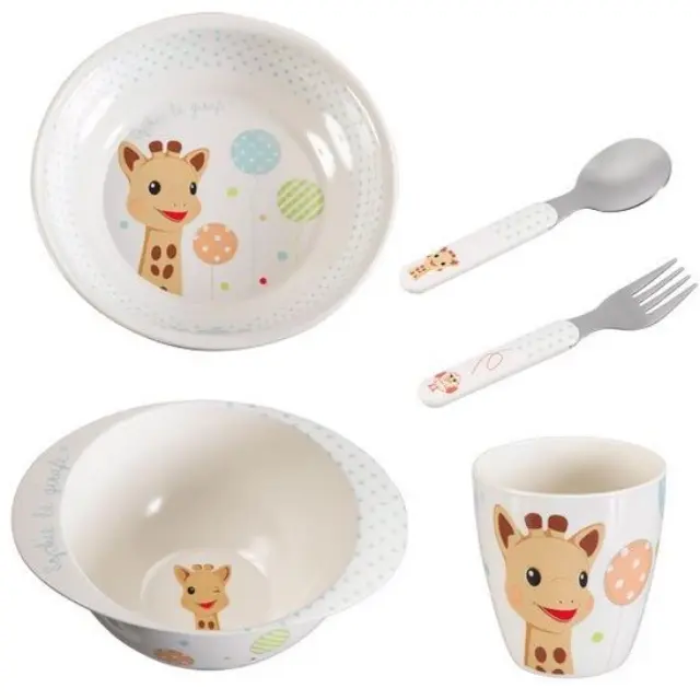 Sophie The Giraffe Mealtime Set Σετ Φαγητού Σόφι η Καμηλοπάρδαλη 6m+ 5τμχ 2