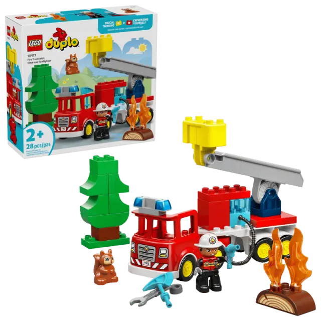LEGO® Duplo Fire Truck with Hose and Firefighter για 2+ Ετών 28τμχ - 10473 2