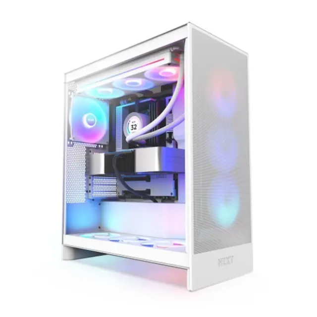 NZXT PC Case H7 Flow RGB (2024) ATX Midi Tower White (CM-H72FW-R1)