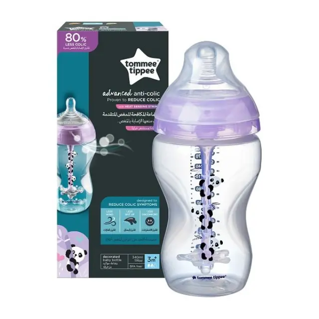 Tommee Tippee Advanced Anti-Colic Μπιμπερό (3+ μηνών) - Κορίτσι 340ml
