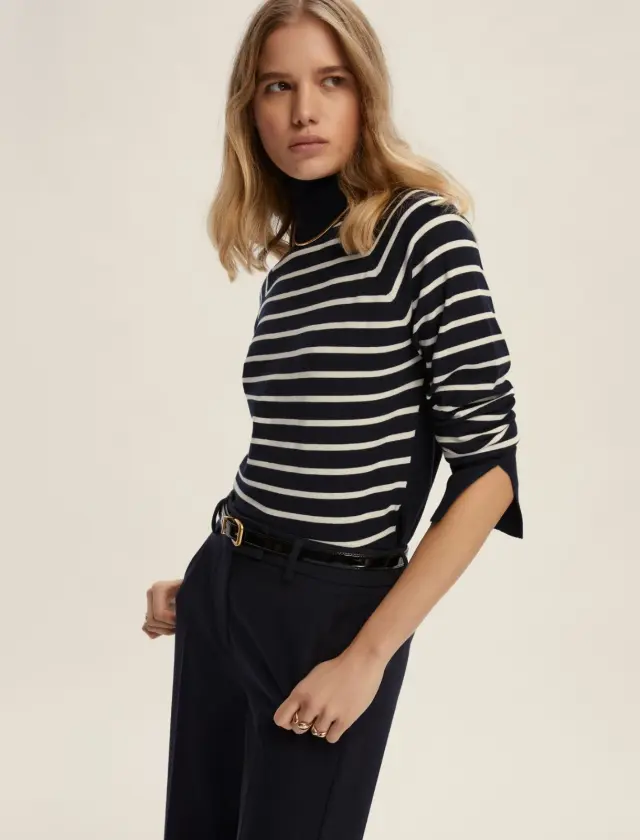 EMME BY MARELLA “AQUILE” SWEATER (2525366132 NAVY) - XL