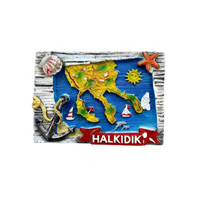 Τουριστικό μαγνητάκι Souvenir - Σετ 12pcs - Chalkidiki - 678588
