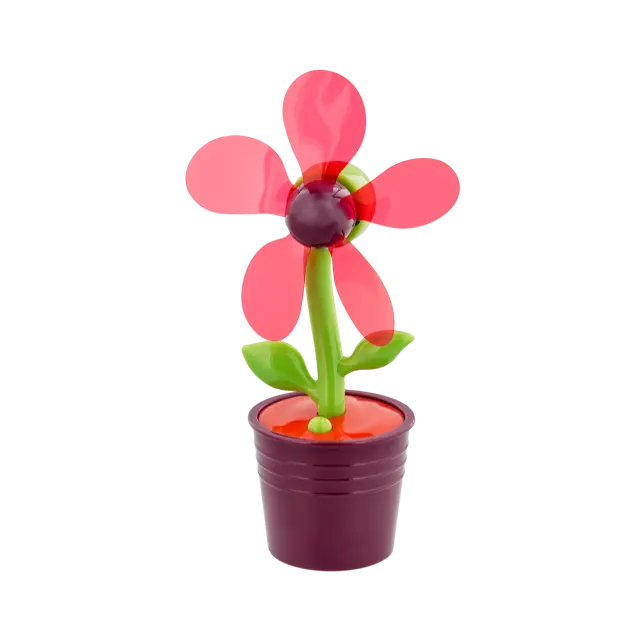 Pylones Επαναφορτιζόμενο Ανεμιστηράκι Χειρός Γλαστράκι / Rechargeable Fan: Ventifleur - Μωβ