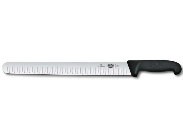 Μαχαίρι τεμαχισμού Victorinox Fibrox με αυλακώσεις, με φαρδιά λάμα και μήκος λεπίδας 36cm - Black5.4723.36 2