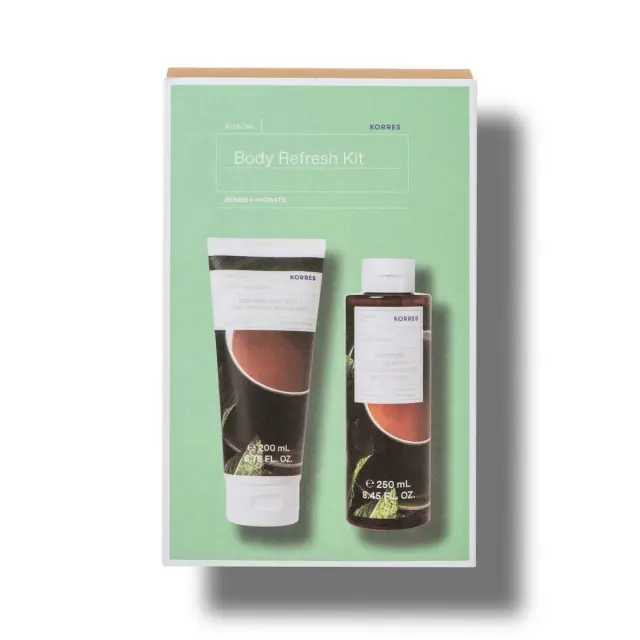 Korres Body Refresh Σετ Περιποίησης Πράσινο Τσάι Ενυδατικό Γαλάκτωμα Σώματος 200ml & Αφρόλουτρο 250ml