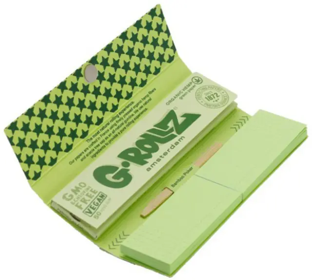 G-Rollz Χαρτάκια Green (Pets Rock Reggae) - King Size Slim 50φ. με Τζιβάνα 2