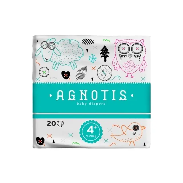 Agnotis Πάνες με Αυτοκόλλητο Eco No.4+ για 9-20kg 20τμχ