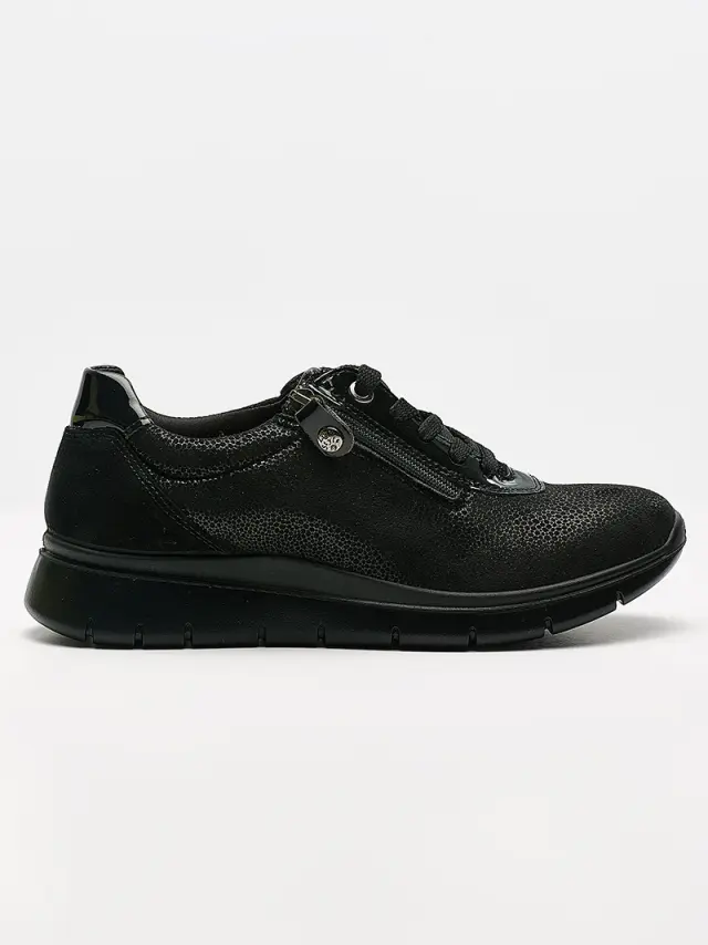Imac Sneakers Γυναικείο HT/Δέρμα Nubuck Μαύρο IMA/656160 SINT.P/NERO 3