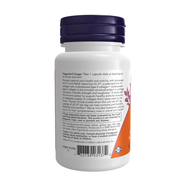 Now Foods UC-II® Advanced Joint Relief Veg Capsules 3