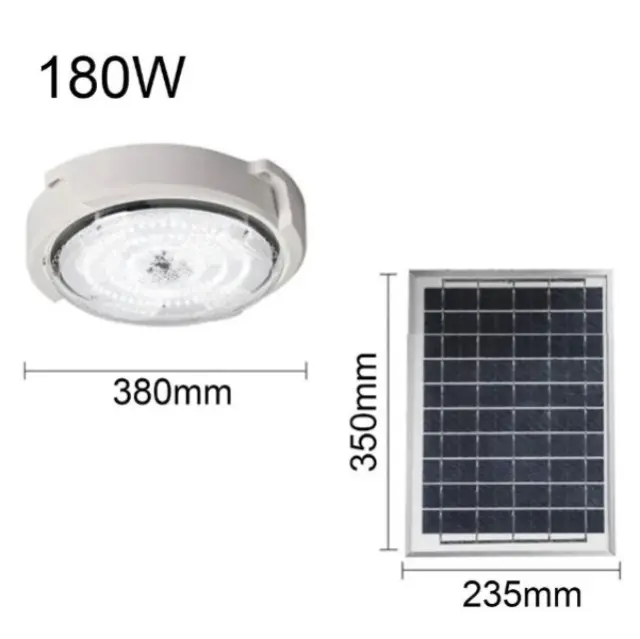 GDSuper Ηλιακό φωτιστικό οροφής LED 180W IP66 με τηλεχειριστήριο GD-16180 3