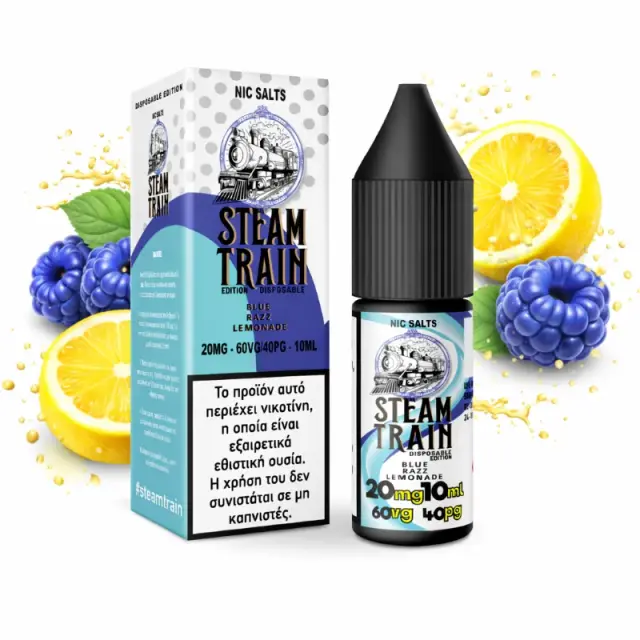 Steam Train Disposable Edition Blue Razz Lemonade Nic Salt 20mg 10ml Φρούτα