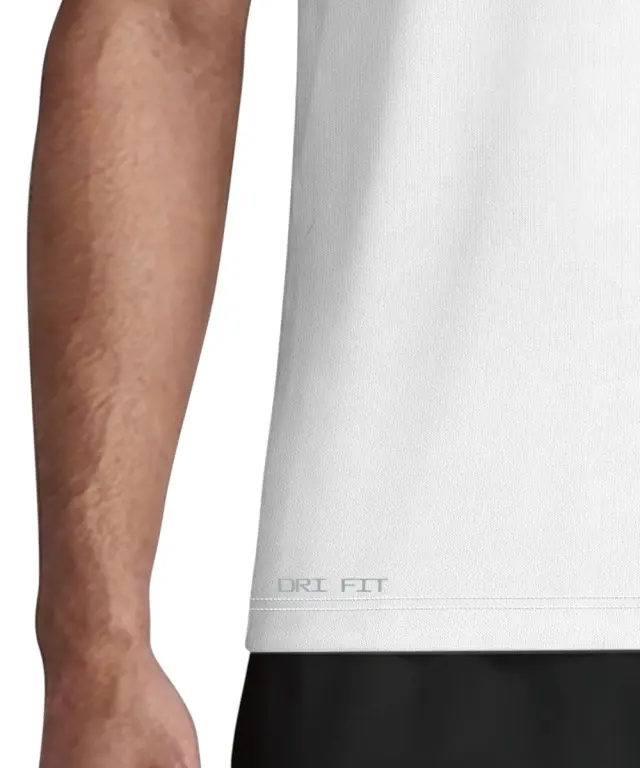 Nike - Ανδρική Αντηλιακή Μπλούζα Short Sleeve Hydroguard NESSG580-100 Λευκό 3