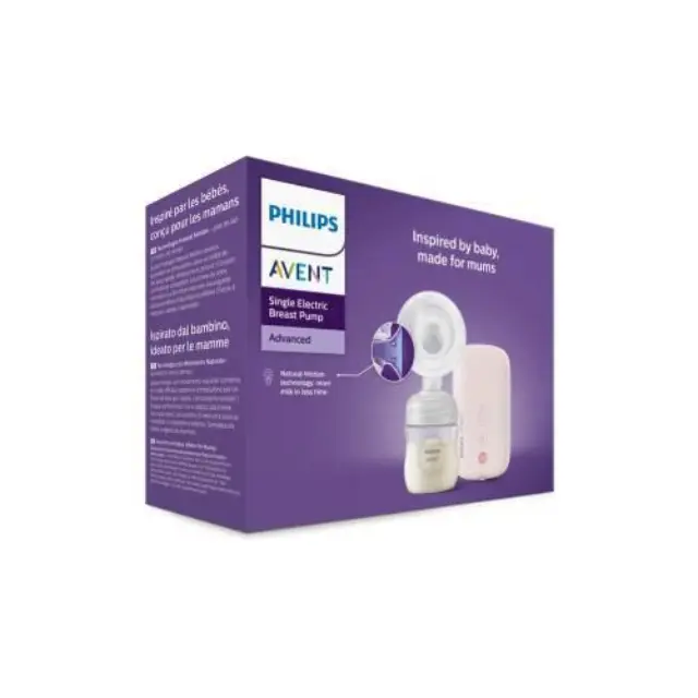 Philips Avent Natural Response Ηλεκτρικό Θήλαστρο Μονής Άντλησης (SFC395/31) 1τμχ, Μπιμπερό 125ml & Σακουλάκια Γάλακτος 5τμχ