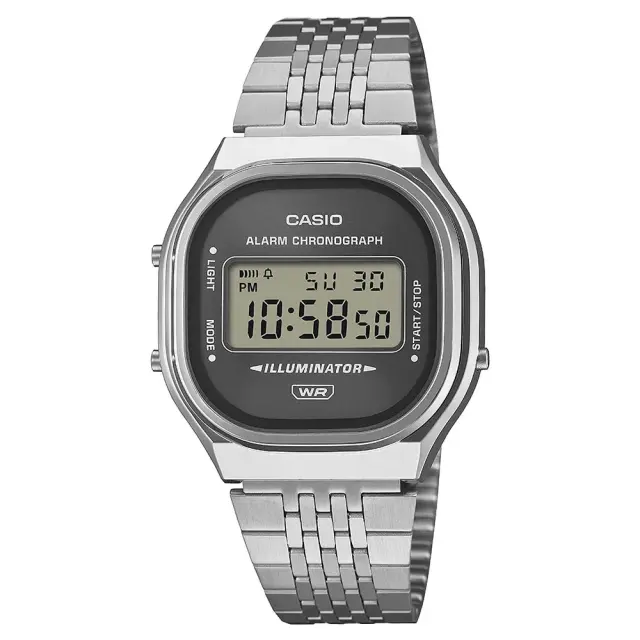 Ψηφιακό Ρολόι Casio Vintage A140WE-8AEF Ασημί με Μεταλλικό Μπρασελέ