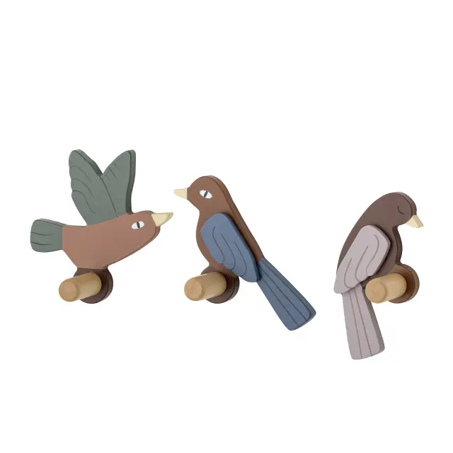 Bloomingville MINI - Set of 3 - Lewi Bird Hooks 82054427 - Baby and Children