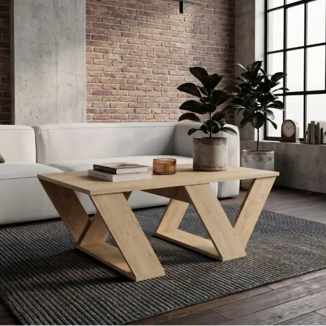 Τραπεζάκι σαλονιού Pipra Megapap χρώμα sapphire oak 110x60x40εκ.