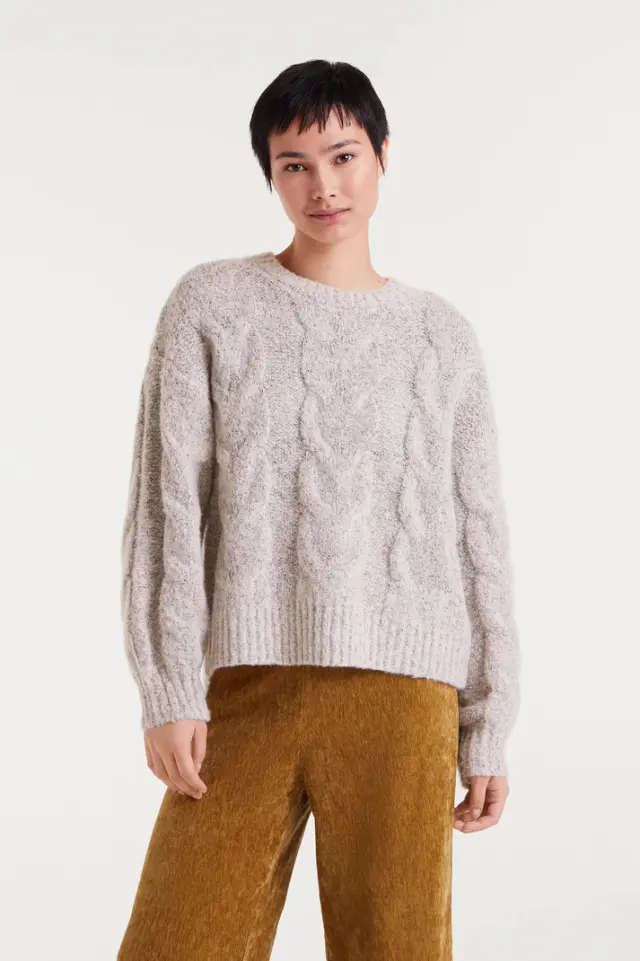 COMPANIA FANTASTICA KNITTED SWEATER (54C/10276 ECRU) - L