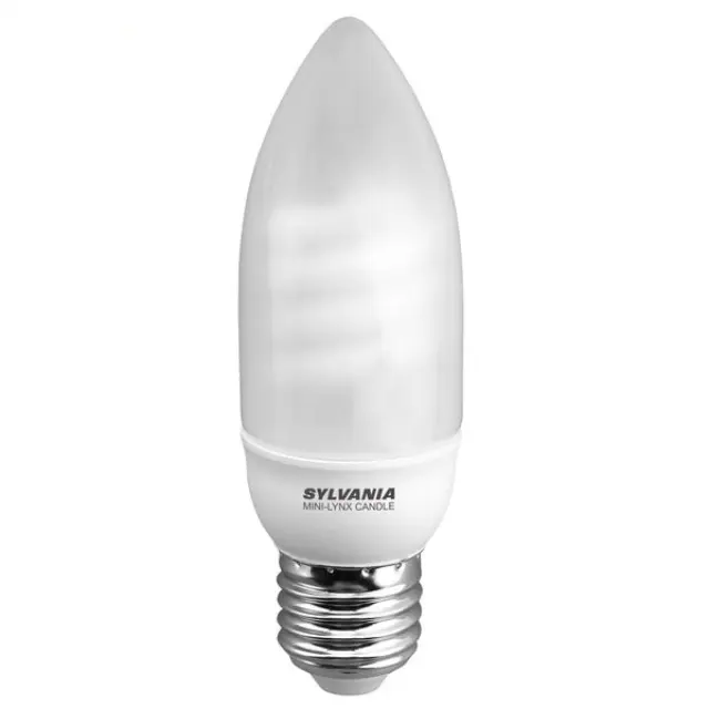 CFL Bulb E27 9W 827 B35 FR 0035307 Sylvania