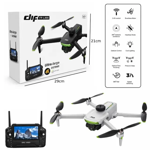 Drone με Κάμερα 4K και Χειριστήριο με Μεγάλη Οθόνη FP-L990 - 4K Camera Drone with Large Screen Remote Controller 030277 2