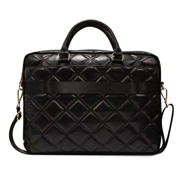 Guess PU Quilted 4G Metal Logo Computer Bag 15/16" Black 3