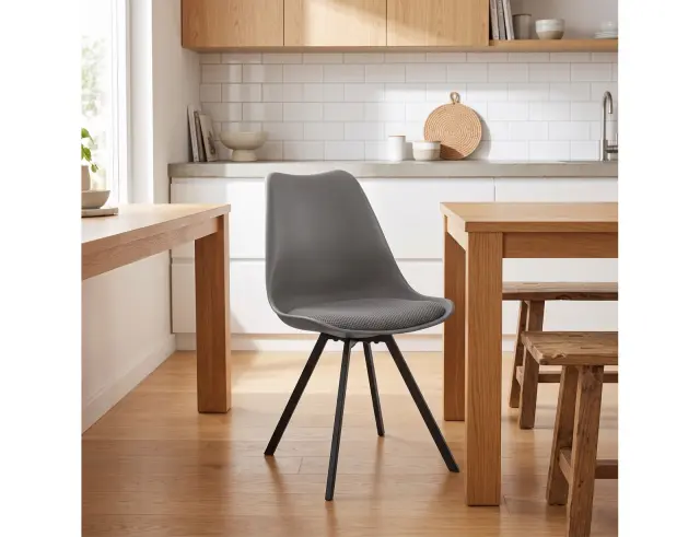 Καρέκλα Αtom Home Deco Factory με διαστάσεις 52x47x82cm - Grey HD0484