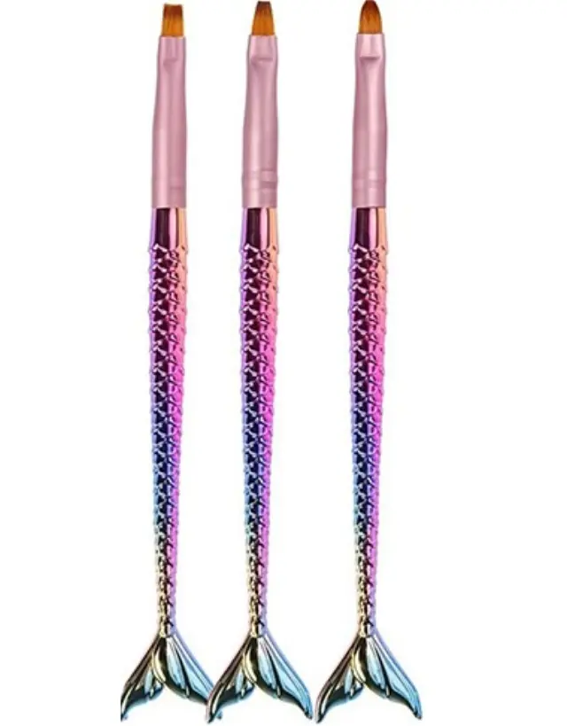 Πινέλα διακόσμησης νυχιών σετ 3 τεμάχια - Mermaid nail brush set