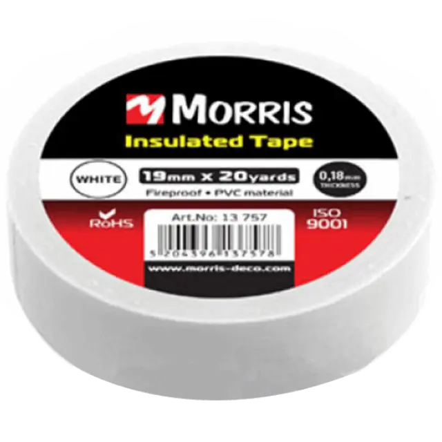 ΜΟΝΩΤΙΚΗ ΤΑΙΝΙΑ ΛΕΥΚΗ 19mmx18m MORRIS 13757