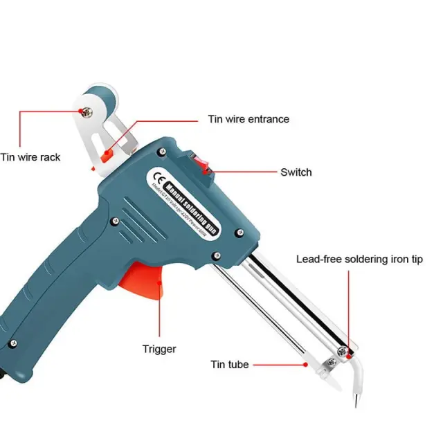 Πιστόλι κολλητήρι συγκόλλησης GT10 60W – Solder Gun External Heat 013068 3