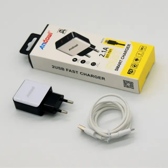 ΦΟΡΤΙΣΤΗΣ micro-USB ΜΕ 2 ΘΥΡΕΣ 2.1A ANDOWL PH-AN-DTT01 3