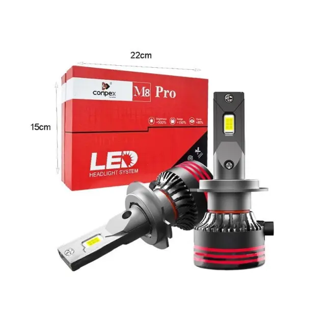 Conpex Λάμπα αυτοκινήτου H7 Ψυχρό Λευκό M8 Pro Canbus - LED Headlight 98006 2