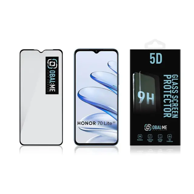 OBAL:ME 5D Glass Screen Protector for Honor 70 Lite Black 3