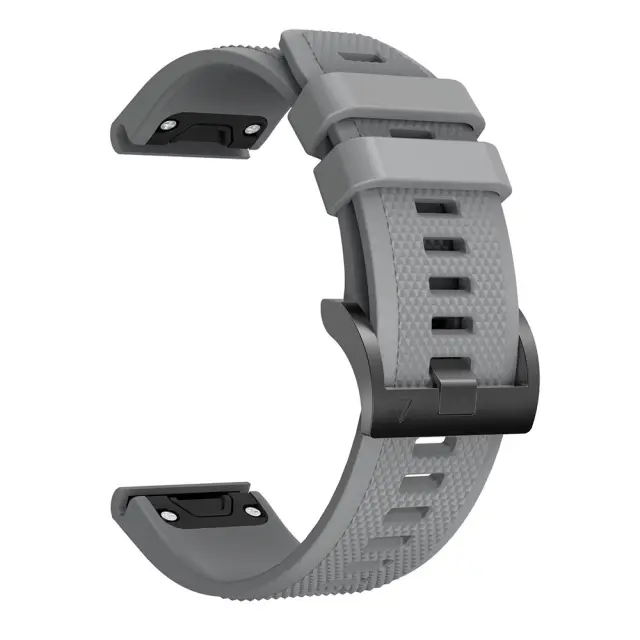 Λουράκι Σιλικόνης Με Μαύρο Κλείσιμο για Garmin Fenix 5/6/6 Pro/7/8/9 (47mm)- Grey OEM 2