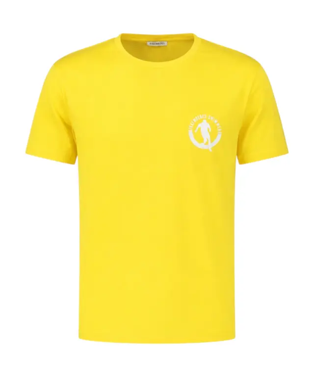 Bikkembergs - Ανδρικό T-shirt Κοντομάνικο BKK3MTS02-SUNTRU Κίτρινο