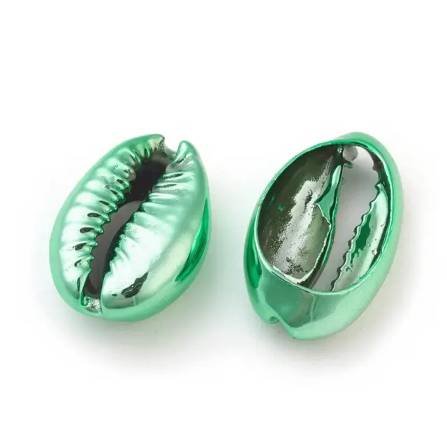 Κοχύλι Επιμεταλλωμένο (στοιχείο) Spring Green ~18/20mm - 5τεμ