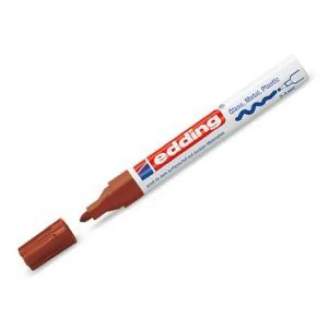 Μαρκαδόρος ανεξίτηλος Edding 750 στρογ. μύτη 2-4mm καφέ