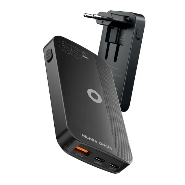 Mobile Origin 65W GaN III Slim Charger dual USB-C, Single USB-A black 2