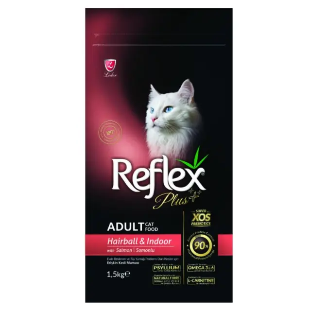 Reflex Plus Adult Cat Hairball Salmon για τις Τριχόμπαλες με Σολομό 1.5kg