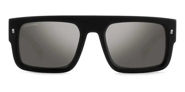 Dsquared2 Icon Ανδρικά Γυαλιά Ηλίου με Μαύρο Κοκκάλινο Σκελετό και Γκρι Καθρέφτη Φακό ICON 0008/S 003/T4 2