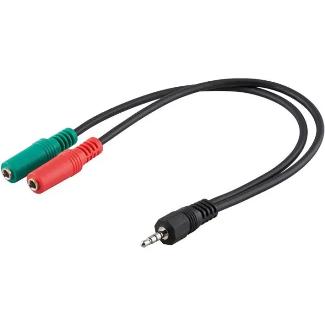 Αντάπτορας ήχου 0,3m, κατάλληλο για headsets.