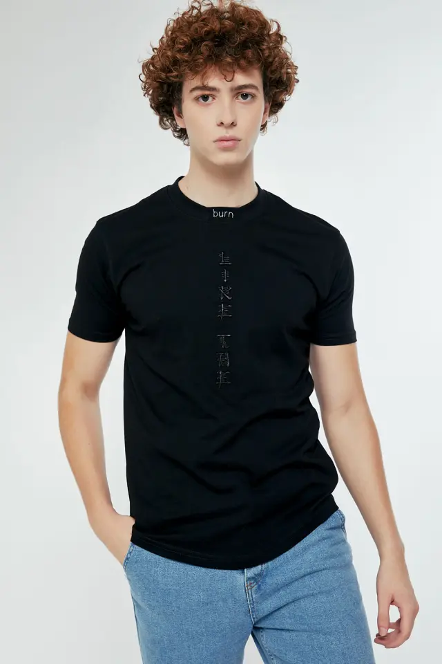 T-Shirt Burn Μαύρο