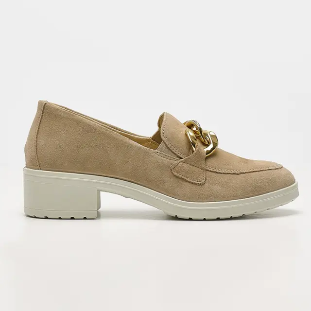 Imac Μοκασίνια-Loafers Γυναικείο δέρμα suede Μπεζ IMA/555140 AVORIO - 39