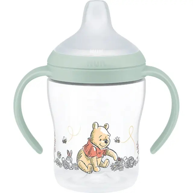 NUK Perfect Match Disney Winnie the Pooh Εκπαιδευτικό Μπιμπερό PP 6m+ με Στόμιο Σιλικόνης & 2 Λαβές, 150ml