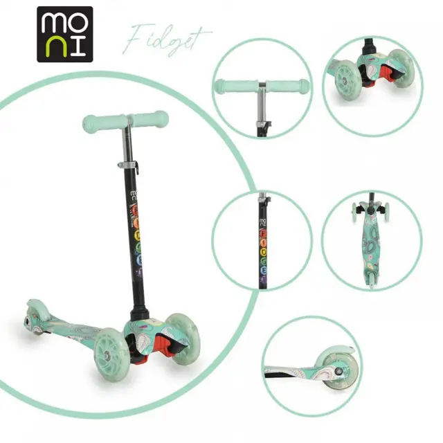 Moni Παιδικό Πατίνι Fidget Τρίτροχο για 3+ Ετών Πράσινο 3800146227975 2