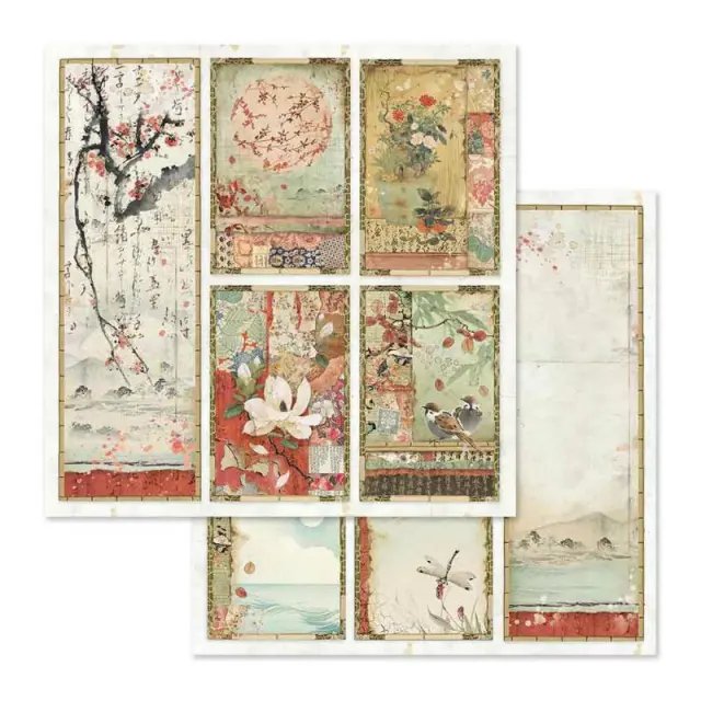 Χαρτί Scrapbooking Stamperia Διπλής Όψης - Oriental Paintings - 31x30cm